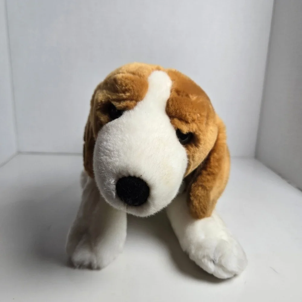 Toys R Us Animal Alley Brown Basset Hound Beagle Dog Puppy Plush 13